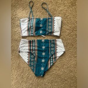 Shein 2-piece Bohemian design swimsuit.